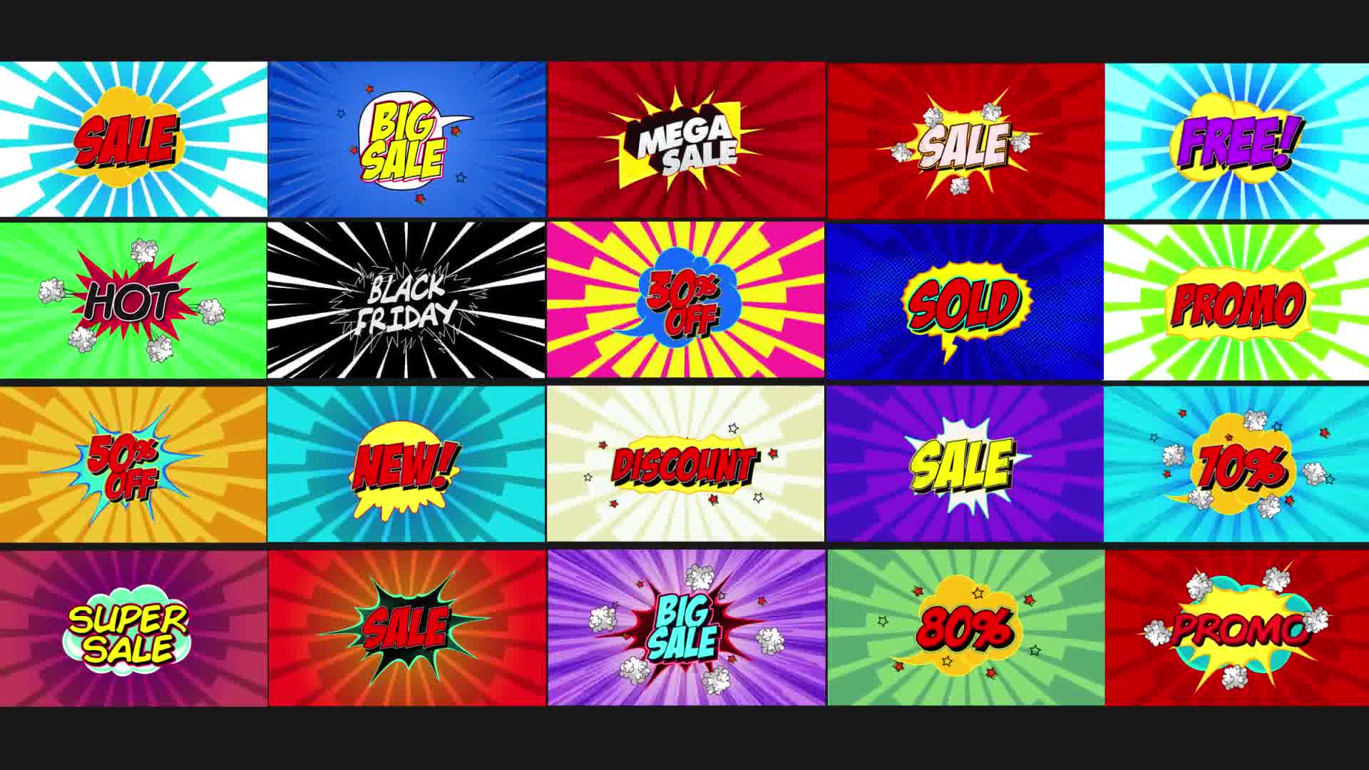 Comic Text Fx4_Sale Pack Videohive 37129732 After Effects Image 12