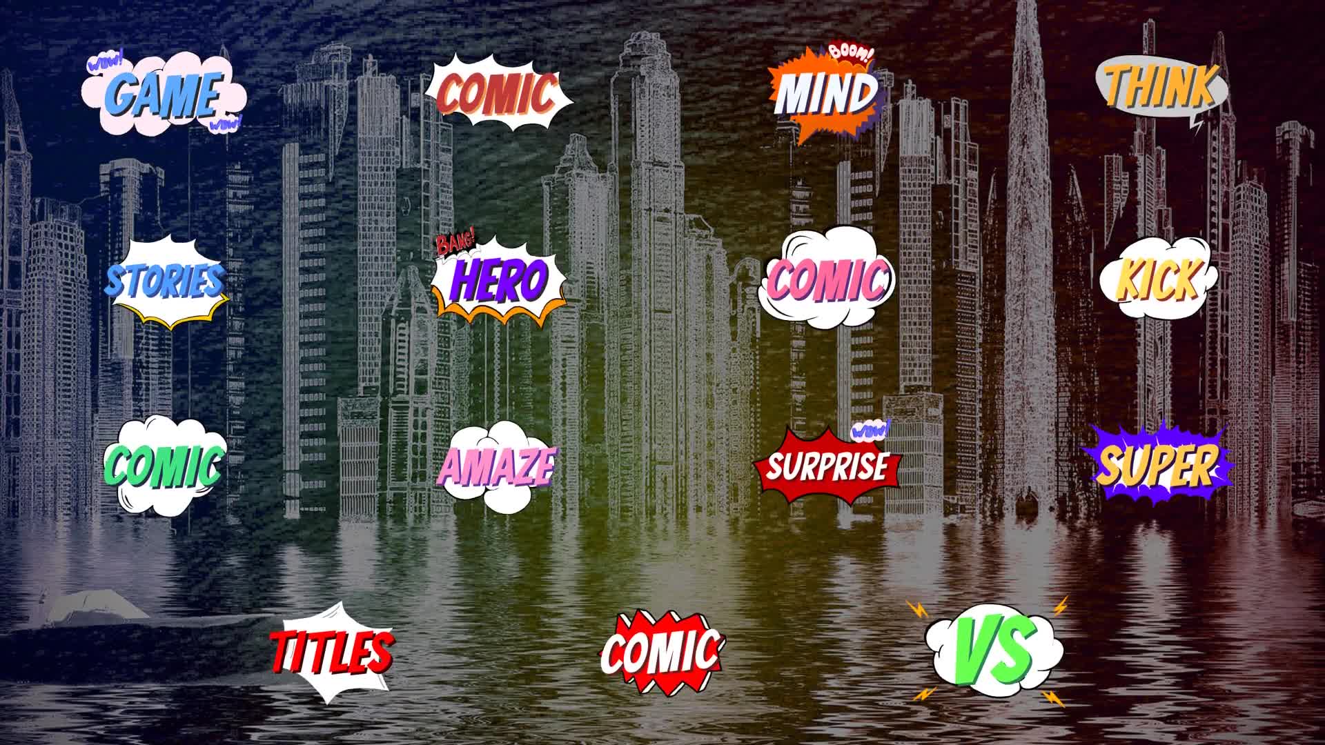 Comic Titles And Speech Bubbles | After Effects Videohive 36125974 After Effects Image 1
