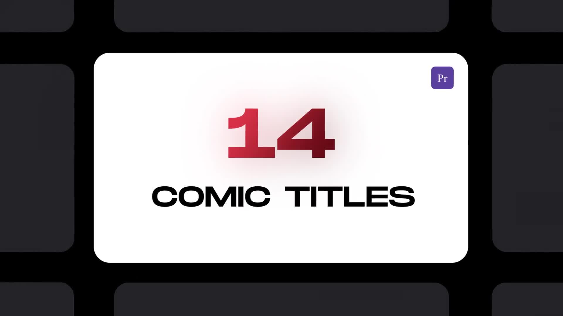 Comic Titles for Premiere Pro Videohive 33323622 Premiere Pro Image 1