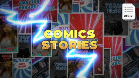 Comics Instagram Stories MOGRT - Videohive Download 27956020