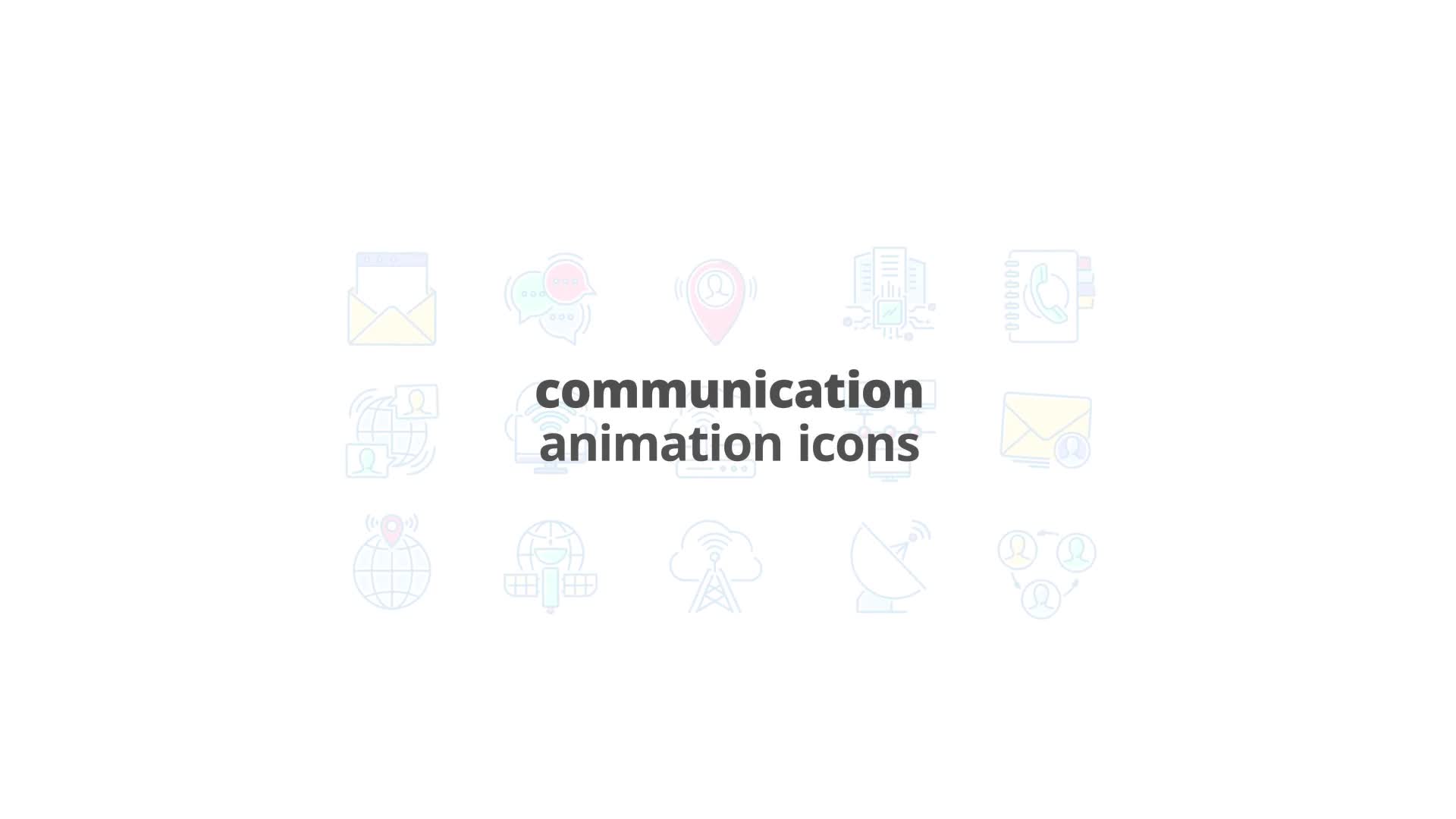 Communication Filled Outline Animated Icons Videohive 26929949 After Effects Image 1