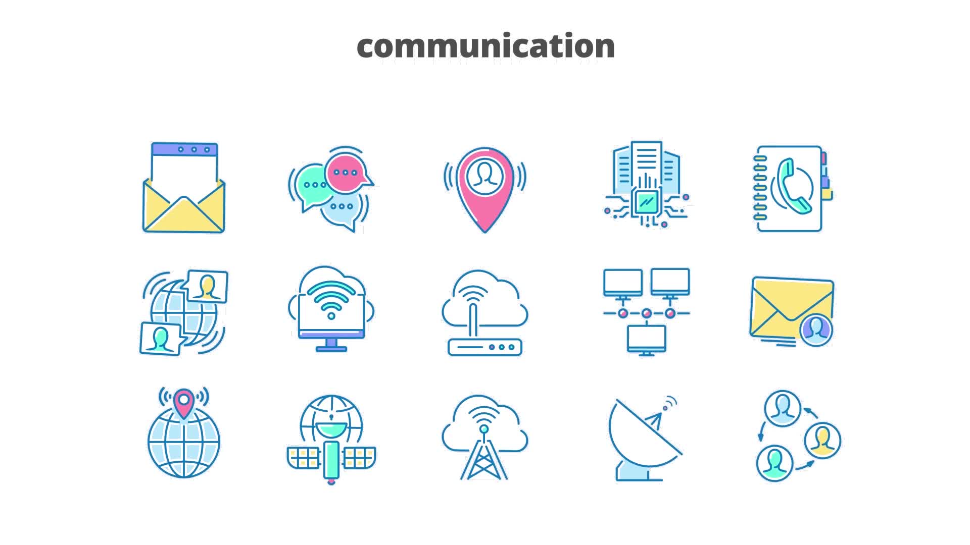 Communication Filled Outline Animated Icons Videohive 26929949 After Effects Image 10