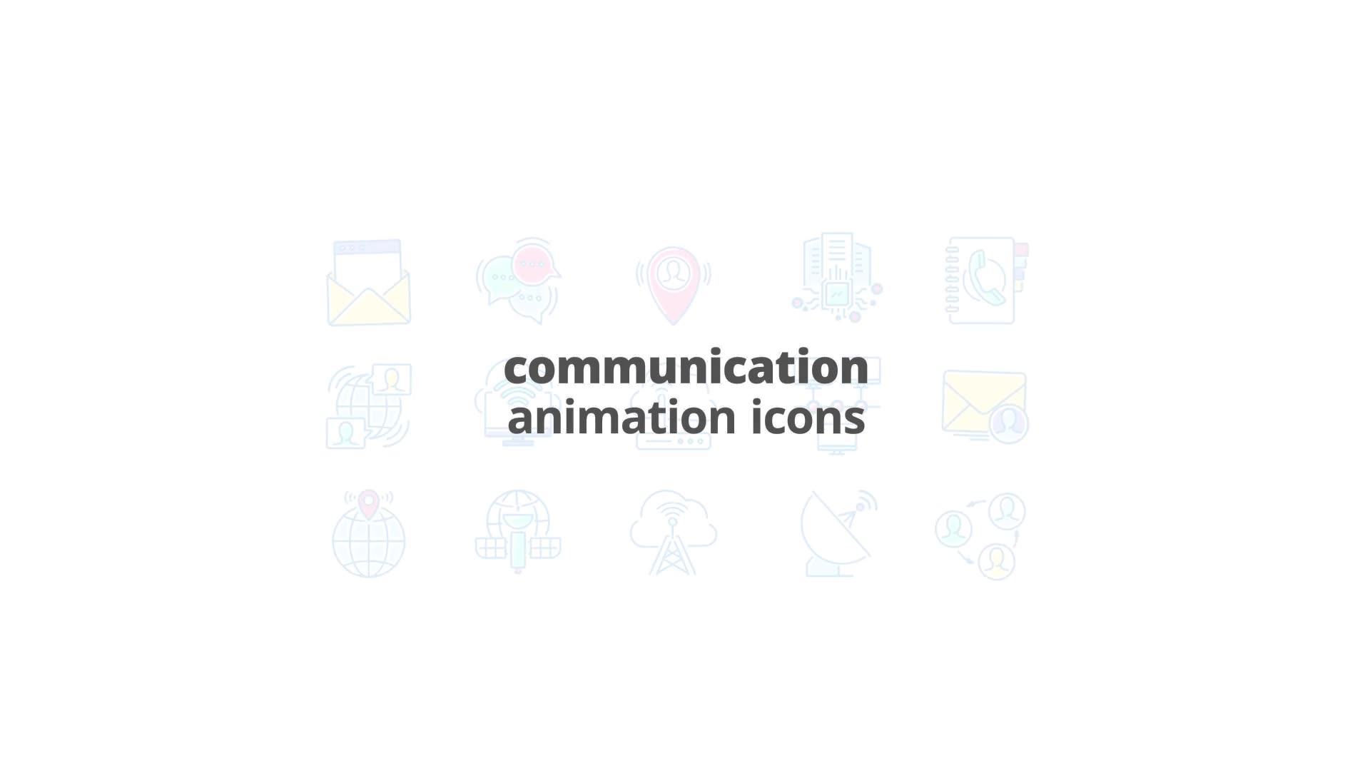 Communication Filled Outline Animated Icons Videohive 26929949 After Effects Image 2
