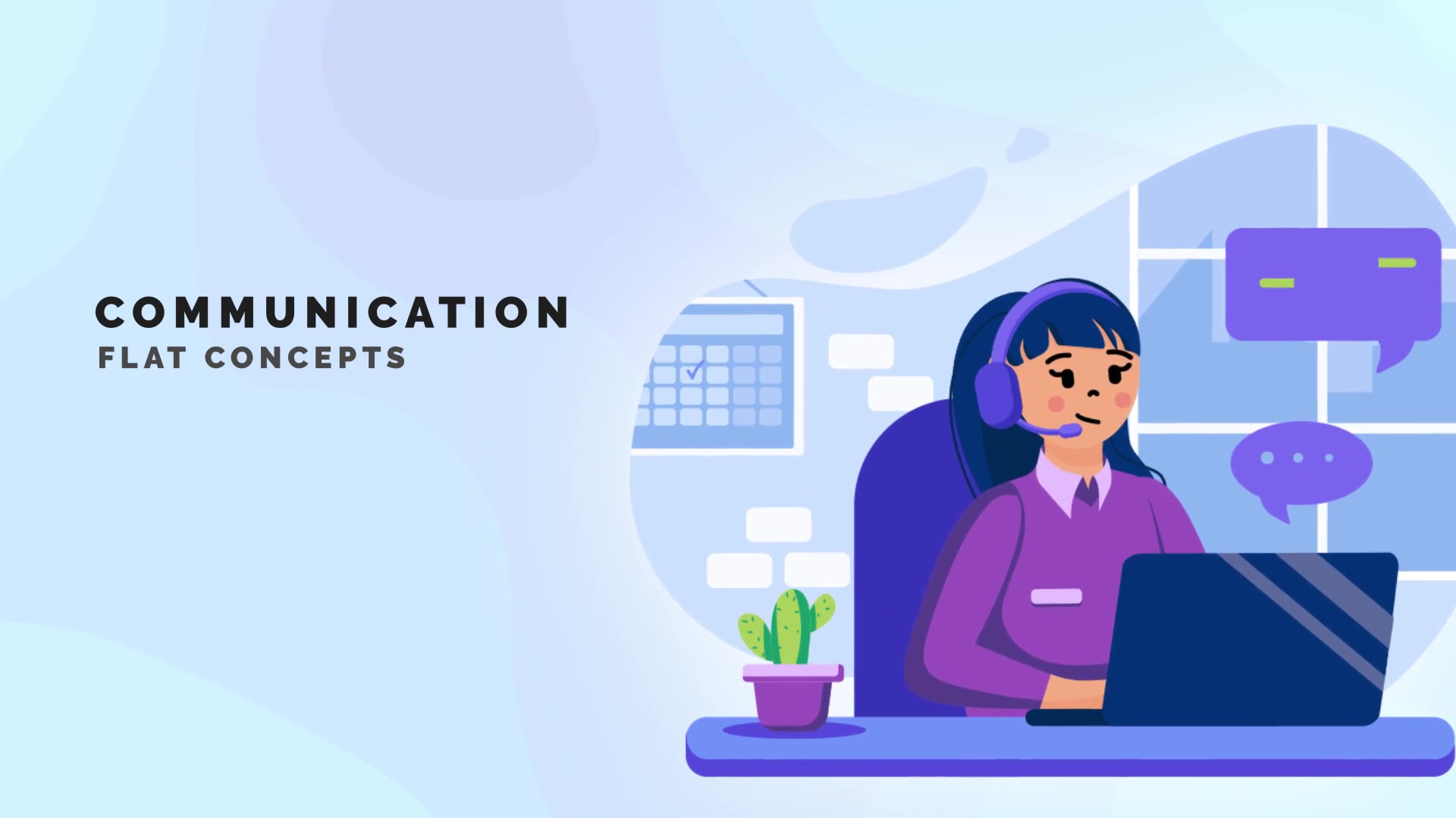 Communication Flat Concept Videohive 33458976 After Effects Image 2