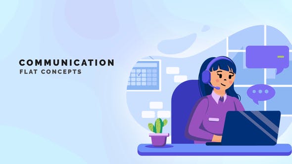 Communication Flat Concept - 33458976 Videohive Download