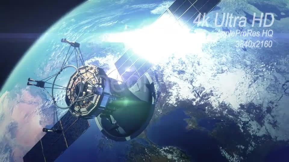 Communication Satellite Orbiting Earth - Download Videohive 13372334