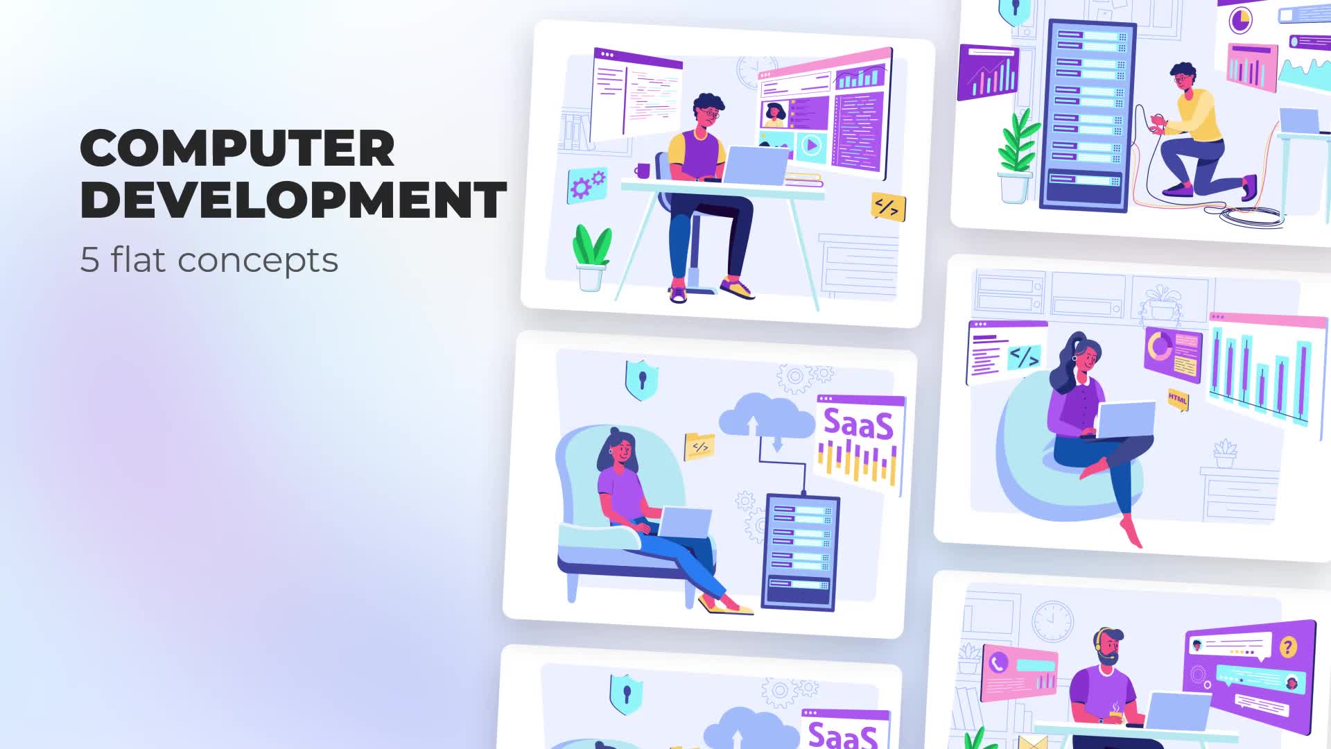 Computer development Flat concepts Videohive 39487758 After Effects Image 2