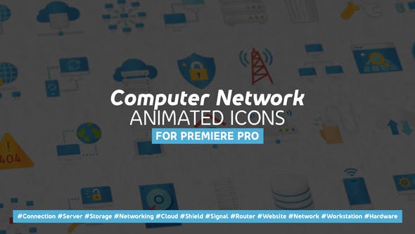 Computer Network Modern Flat Animated Icons Mogrt - Videohive 27776086 Download