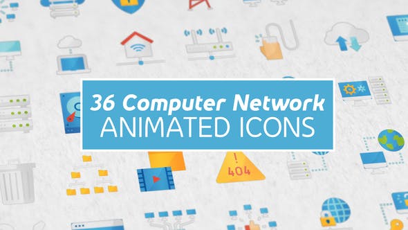 Computer Network Modern Flat Animated Icons - Videohive Download 25337148