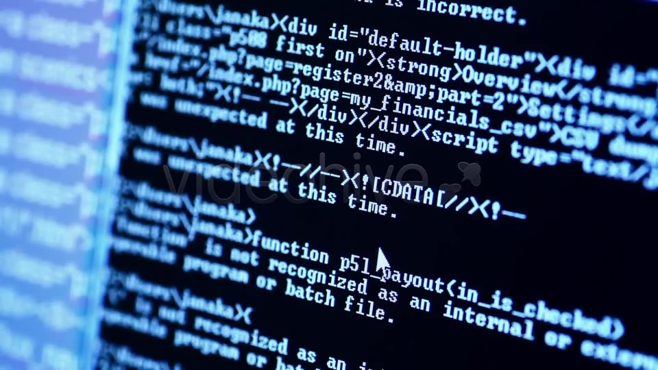 Computer Screen HTML Code 3  Videohive 4780789 Stock Footage Image 7