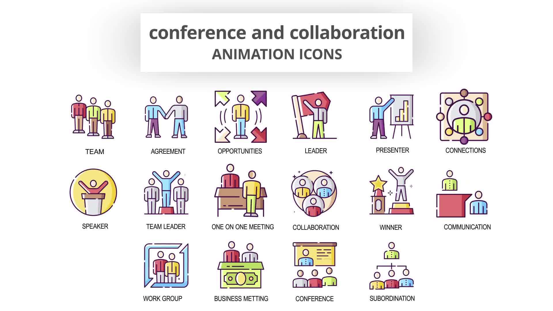 Conference & Collaboration Animation Icons Videohive 30041515 After Effects Image 10