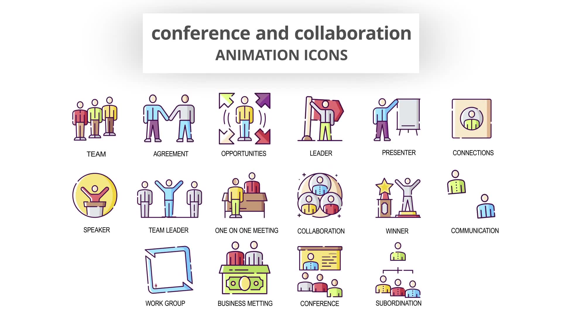 Conference & Collaboration Animation Icons Videohive 30041515 After Effects Image 6