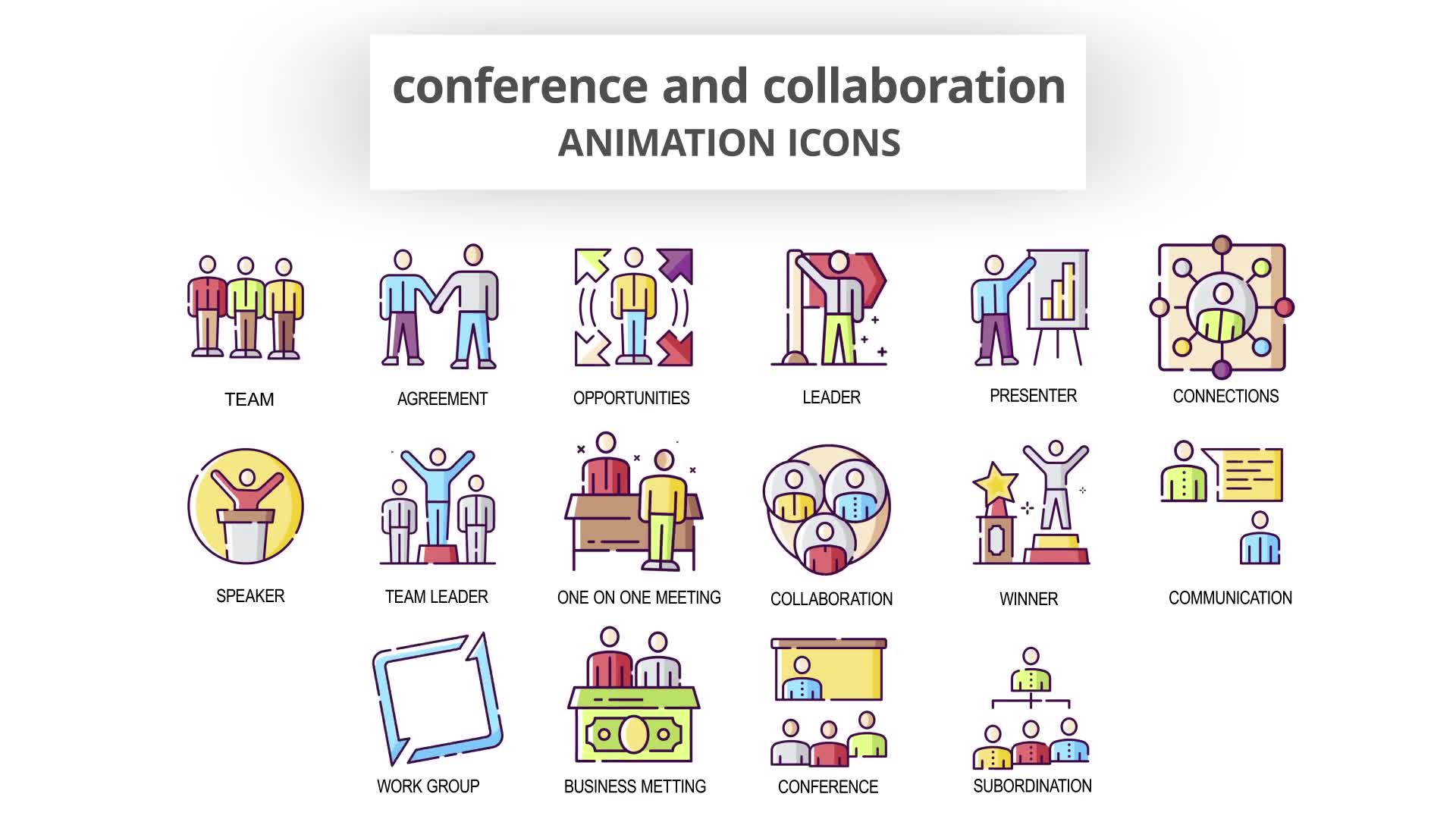 Conference & Collaboration Animation Icons Videohive 30041515 After Effects Image 7