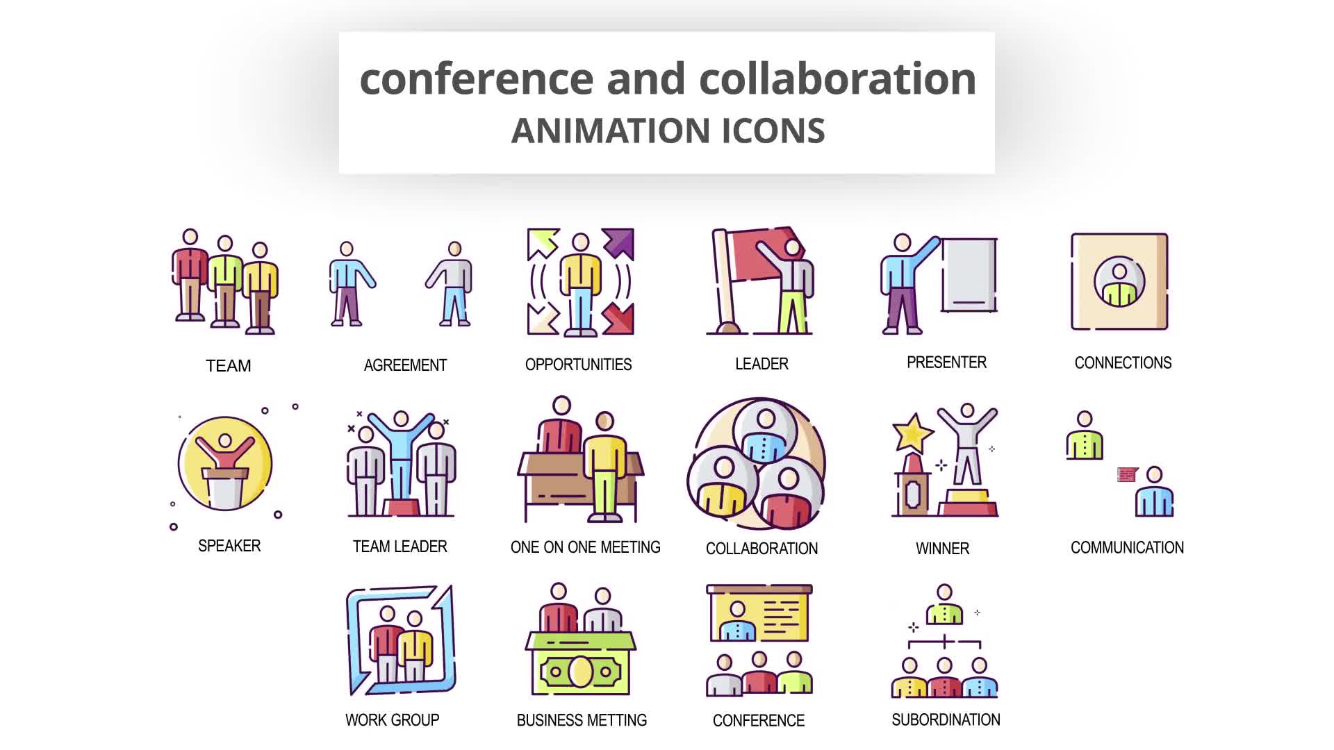 Conference & Collaboration Animation Icons Videohive 30041515 After Effects Image 8