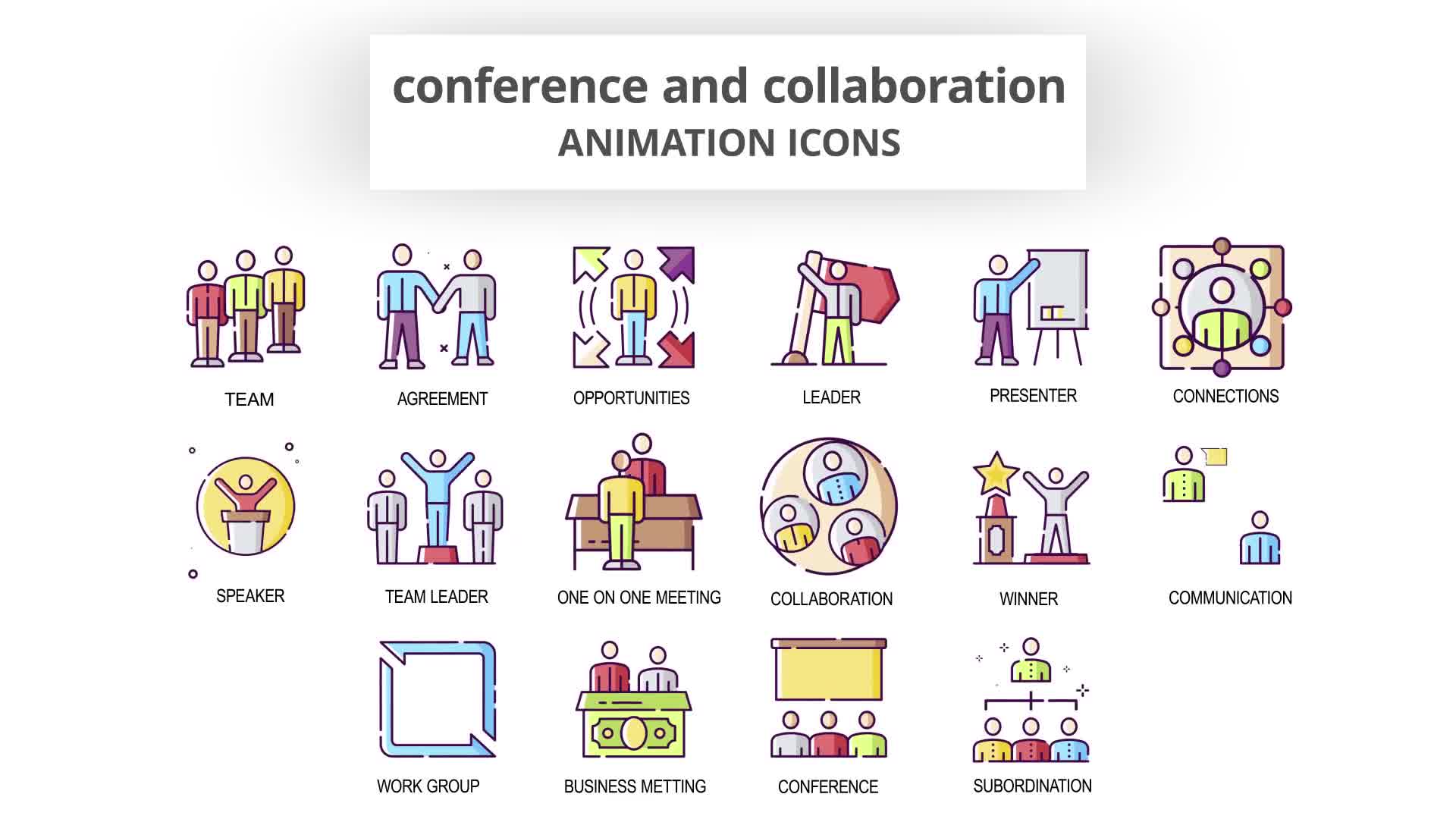 Conference & Collaboration Animation Icons Videohive 30041515 After Effects Image 9