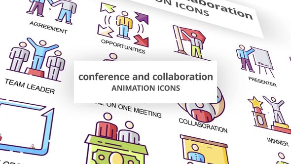 Conference & Collaboration Animation Icons - 30041515 Videohive Download
