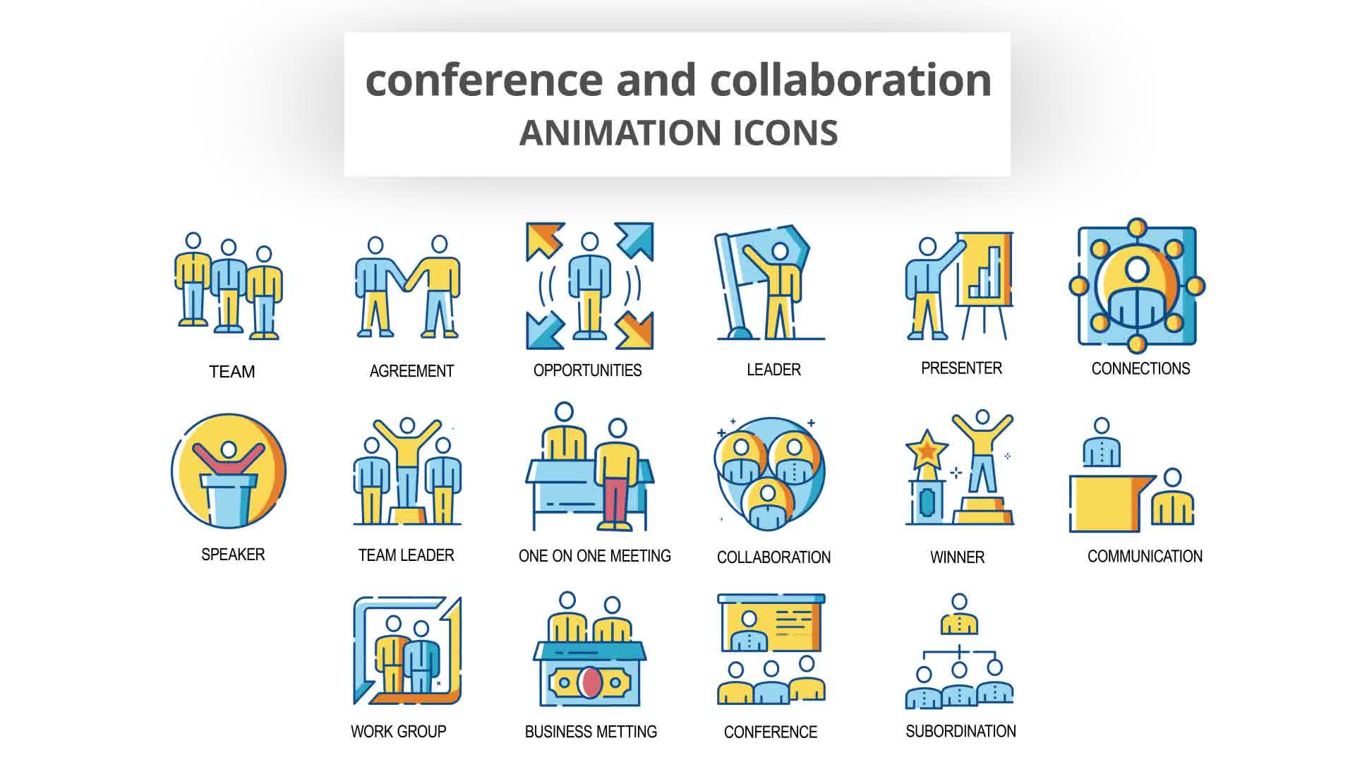 Conference & Collaboration Animation Icons Videohive 30260801 After Effects Image 10