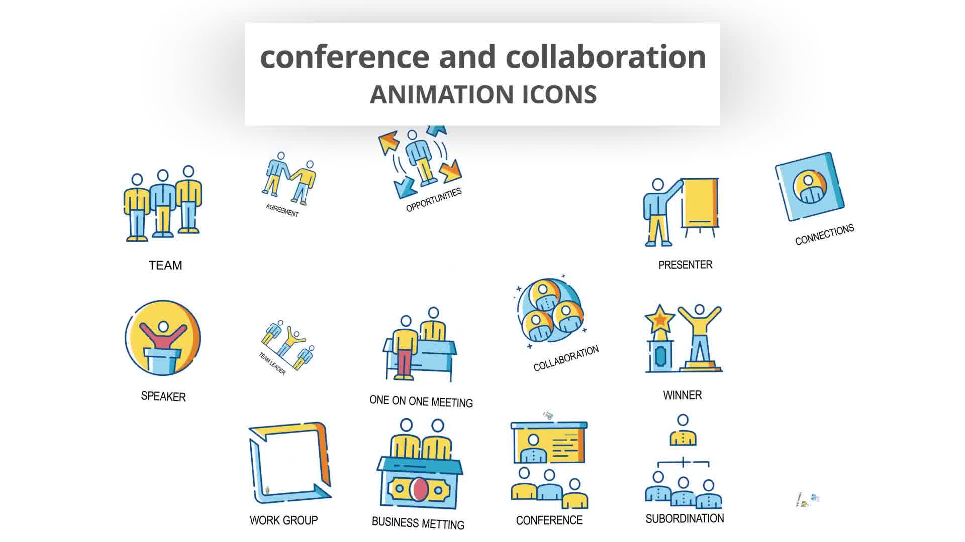 Conference & Collaboration Animation Icons Videohive 30260801 After Effects Image 11