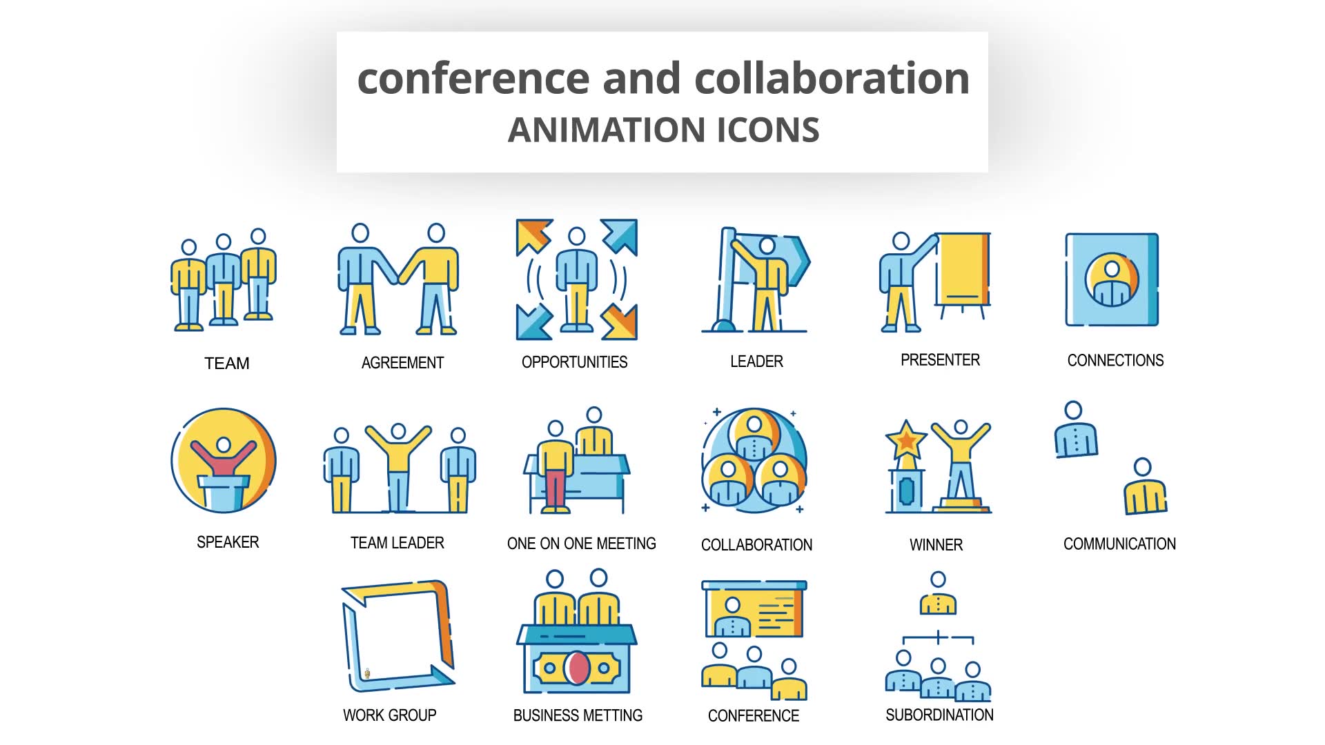 Conference & Collaboration Animation Icons Videohive 30260801 After Effects Image 6