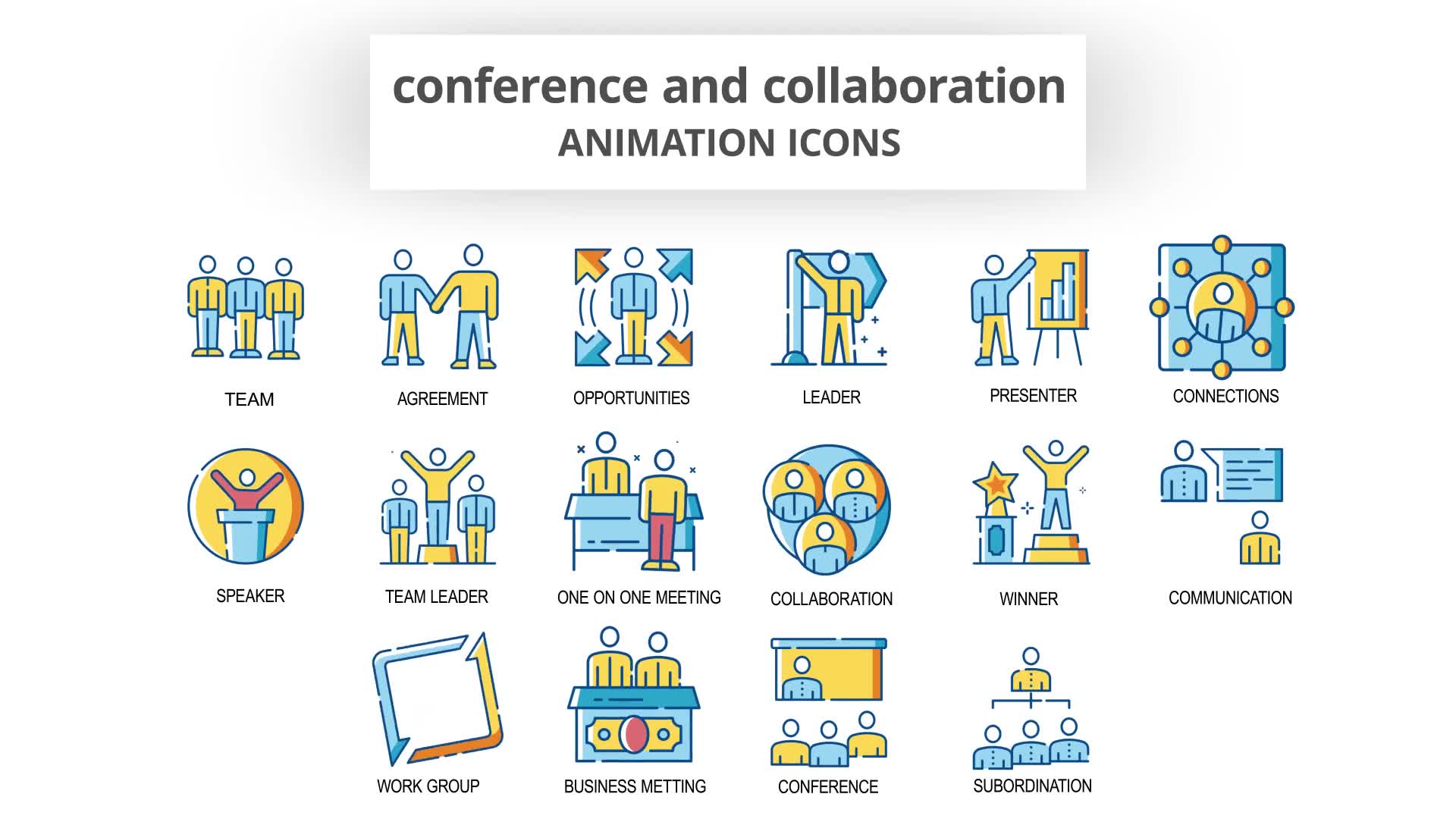 Conference & Collaboration Animation Icons Videohive 30260801 After Effects Image 7