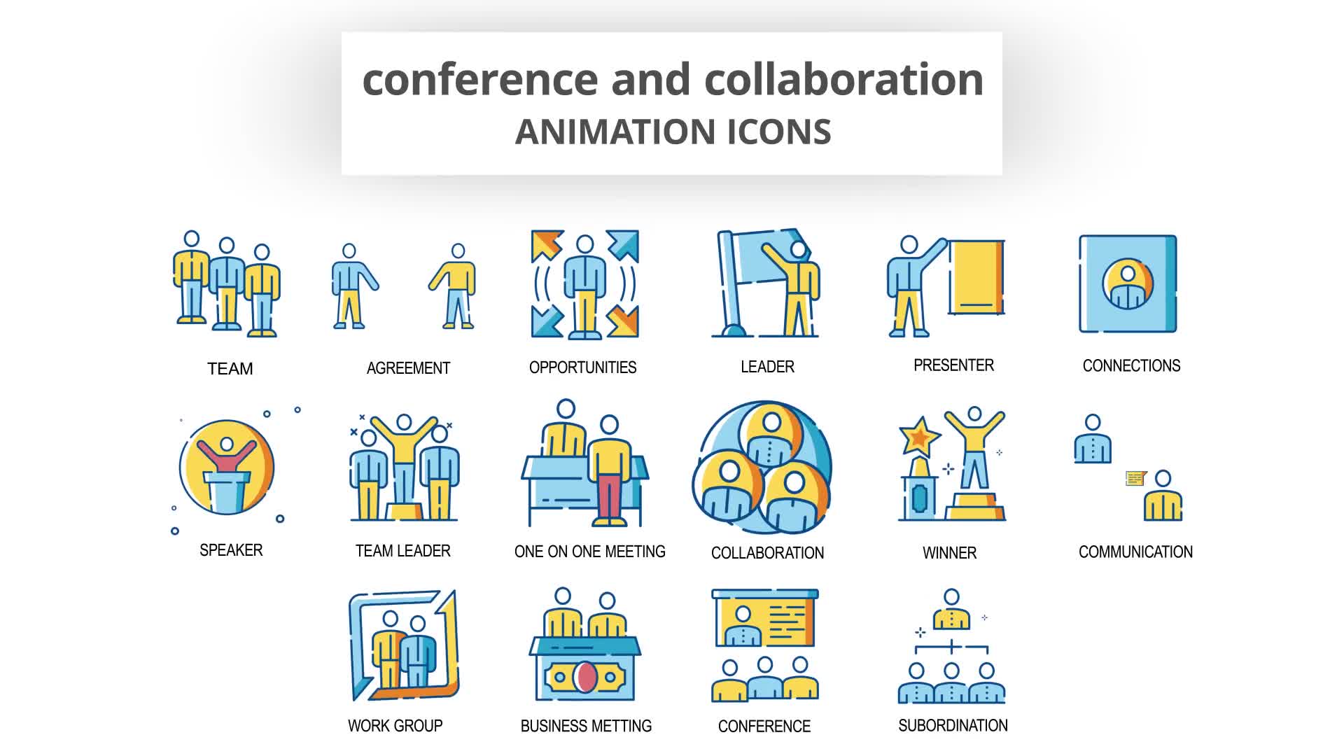 Conference & Collaboration Animation Icons Videohive 30260801 After Effects Image 8