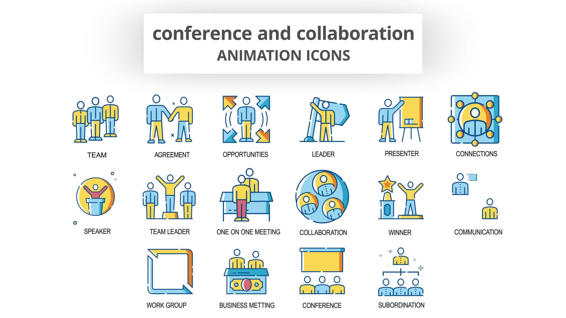 Conference & Collaboration Animation Icons Videohive 30260801 After Effects Image 9