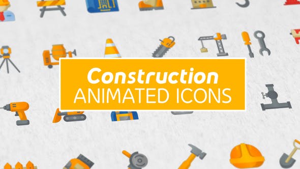 Construction & Painting Modern Flat Animated Icons - Videohive 25081386 Download