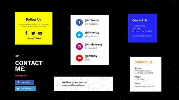 Contact Us Follow Me - Videohive 33519465 Download