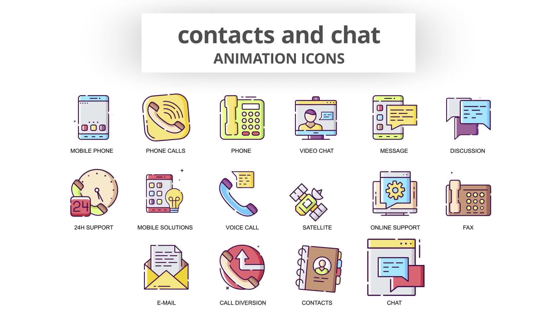 Contacts & Chat Animation Icons Videohive 30885239 After Effects Image 10