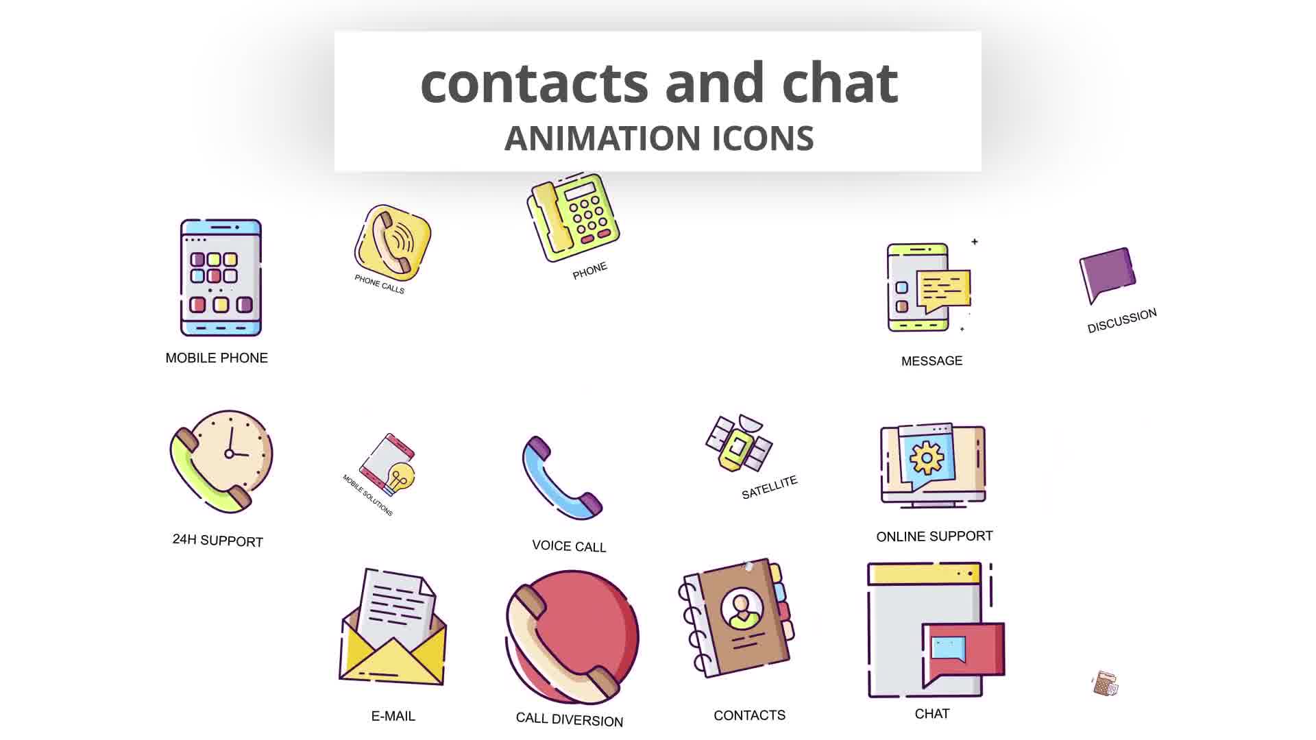 Contacts & Chat Animation Icons Videohive 30885239 After Effects Image 11