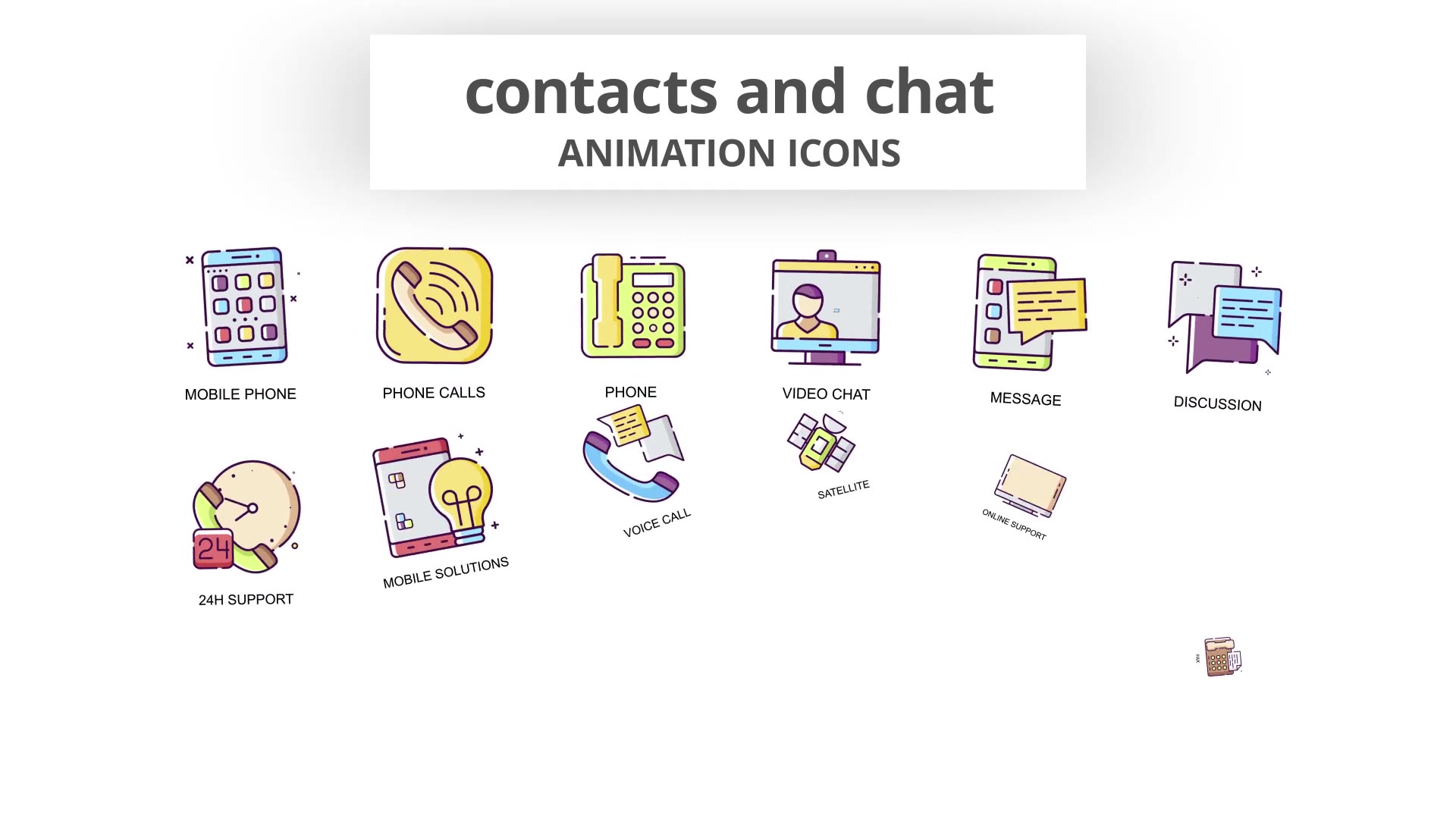 Contacts & Chat Animation Icons Videohive 30885239 After Effects Image 4