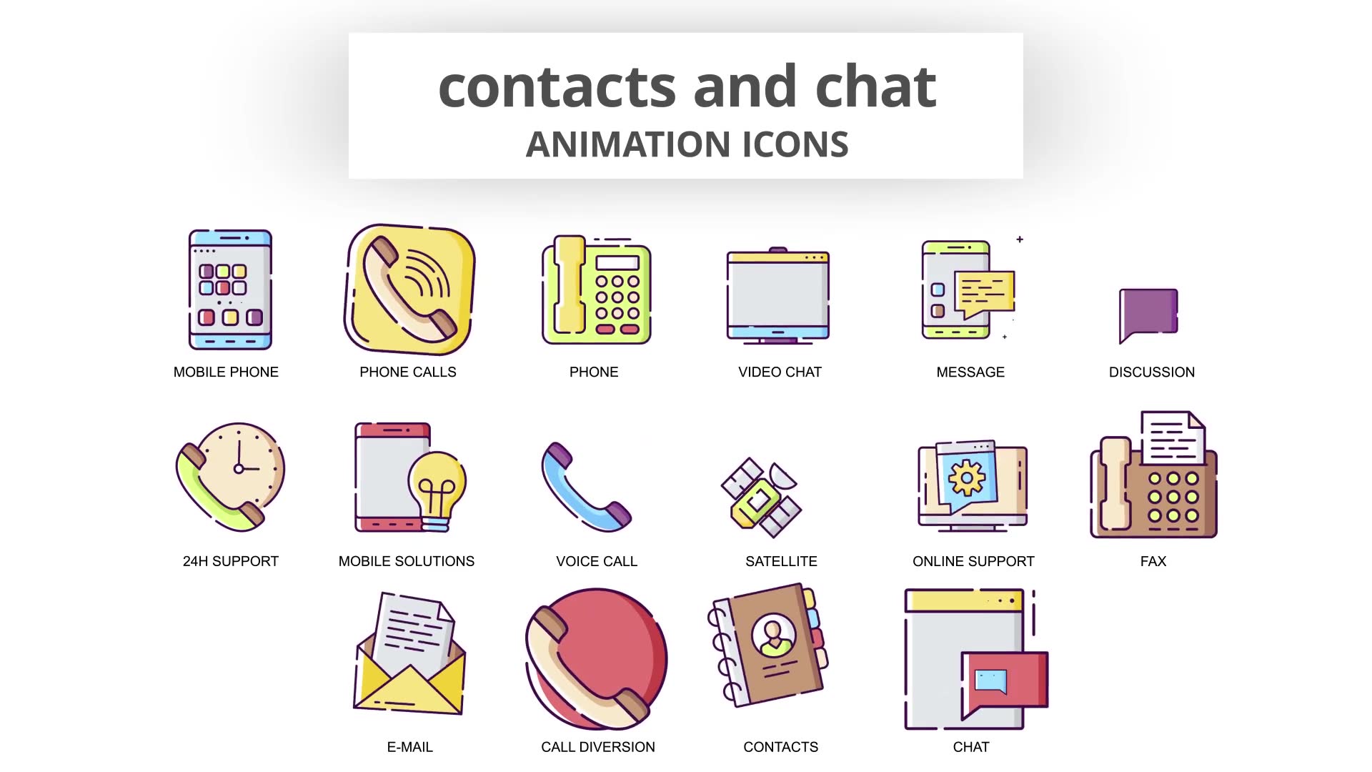 Contacts & Chat Animation Icons Videohive 30885239 After Effects Image 6