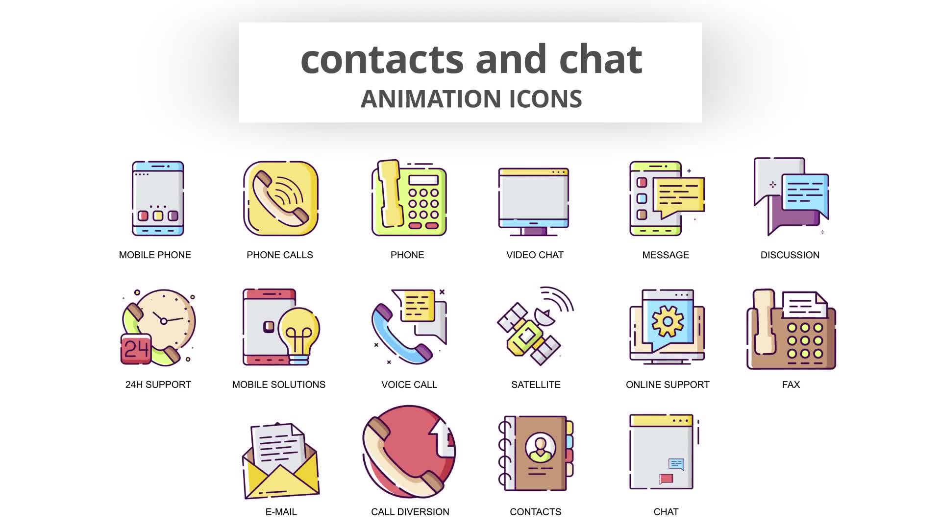 Contacts & Chat Animation Icons Videohive 30885239 After Effects Image 8
