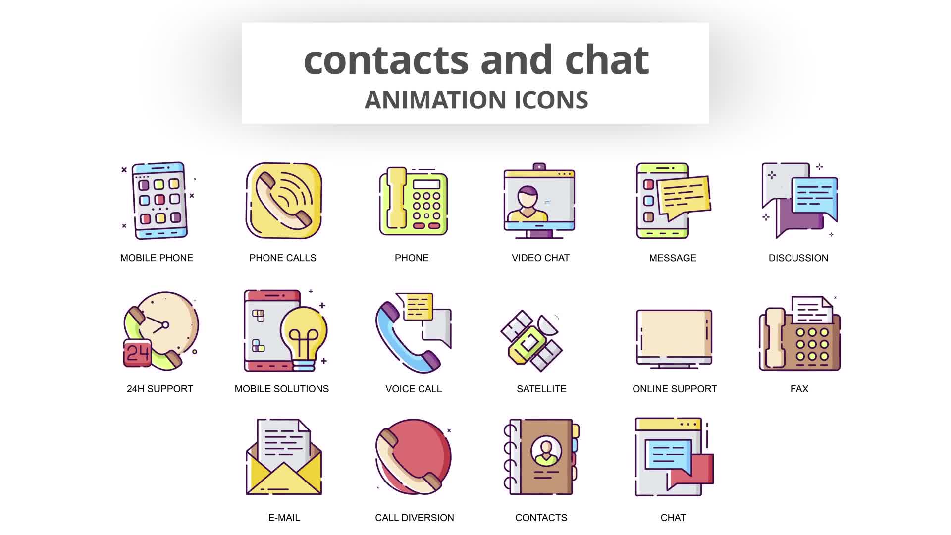 Contacts & Chat Animation Icons Videohive 30885239 After Effects Image 9