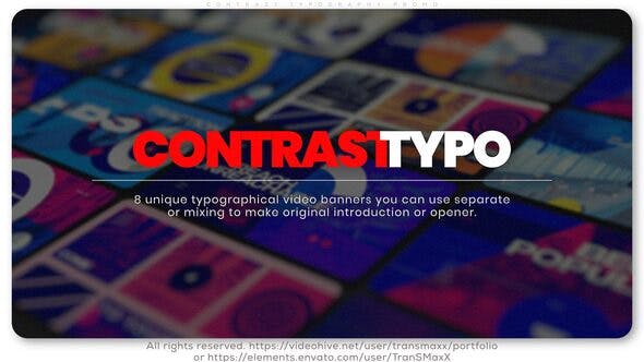Contrast Typography Promo - 25900458 Download Videohive