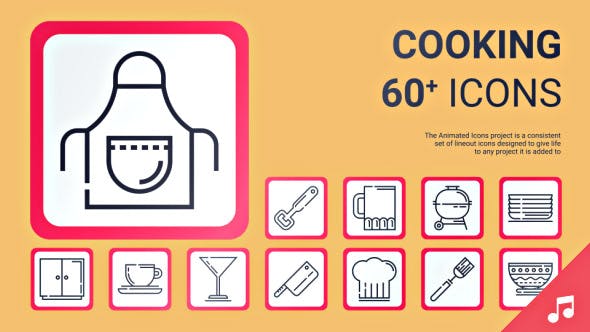 Cooking Icons and Elements - Videohive 19362492 Download