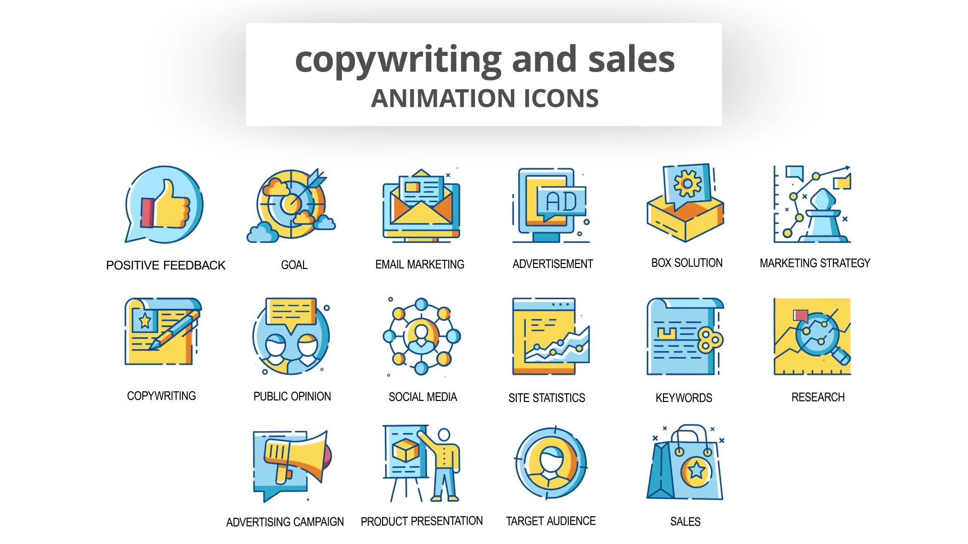 Copywriting & Sales Animation Icons Videohive 30260816 After Effects Image 5