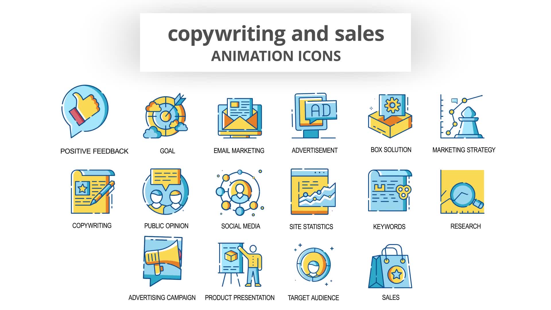 Copywriting & Sales Animation Icons Videohive 30260816 After Effects Image 7