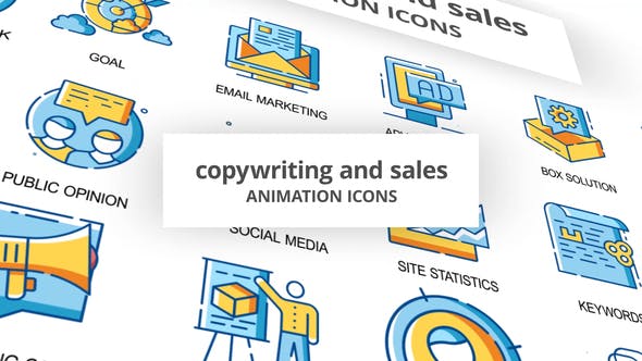 Copywriting & Sales Animation Icons - 30260816 Download Videohive