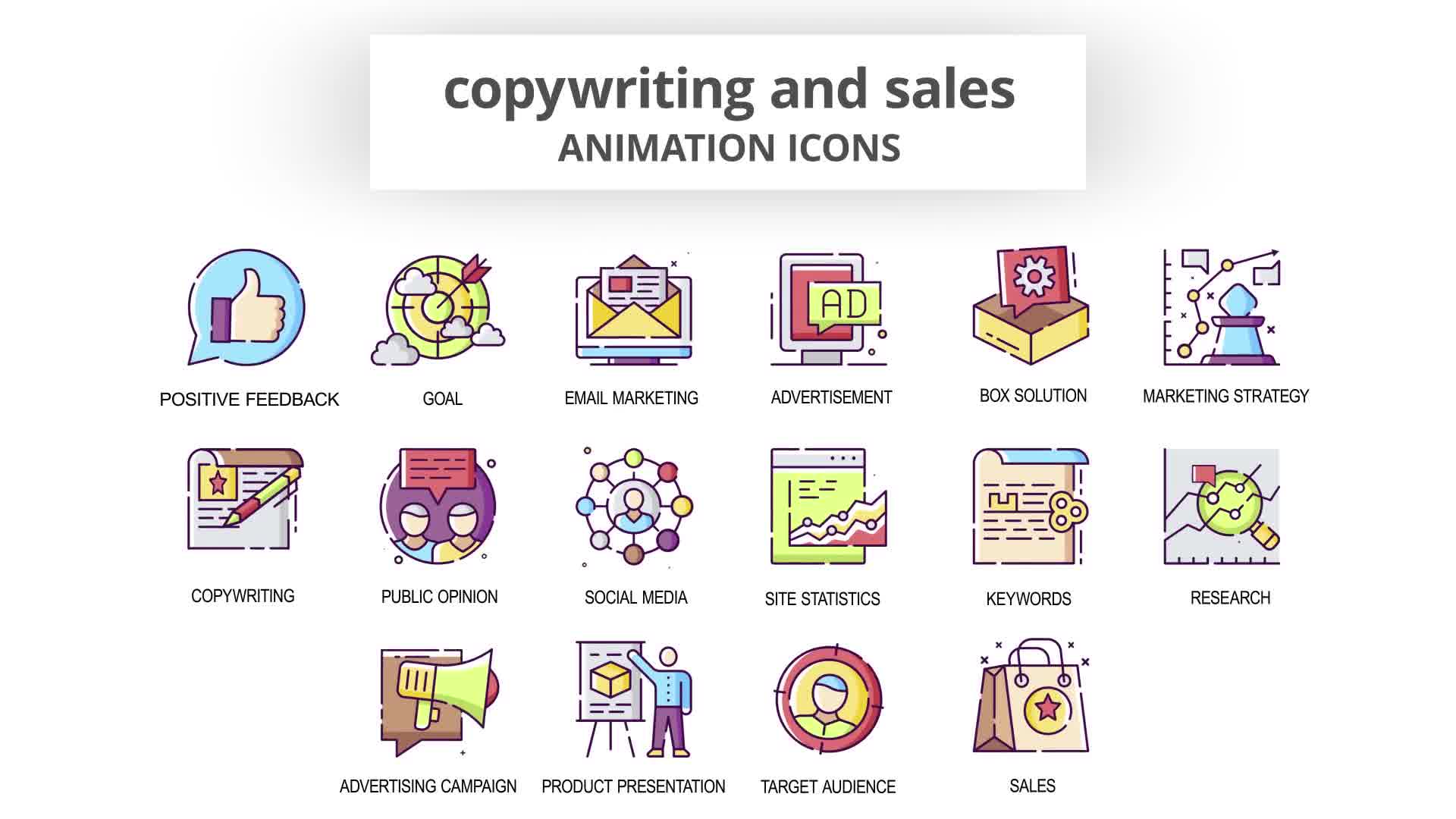 Copywriting & Sales Animation Icons Videohive 30041537 After Effects Image 10