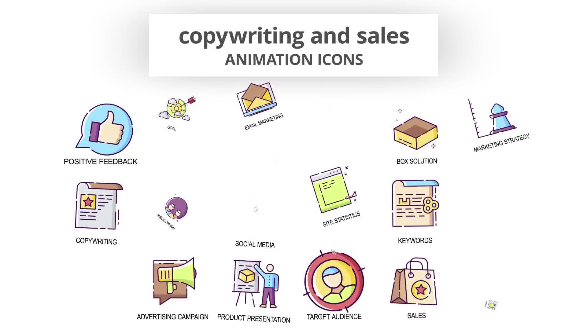 Copywriting & Sales Animation Icons Videohive 30041537 After Effects Image 11