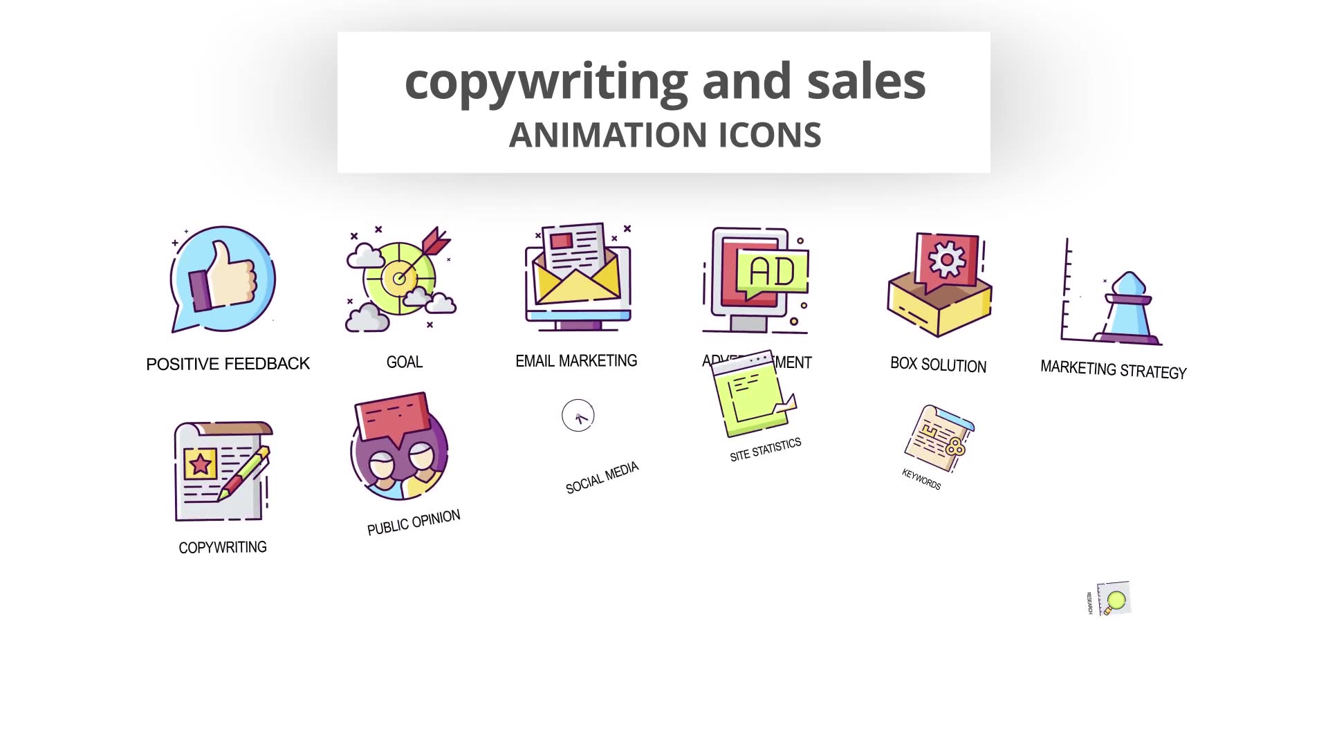 Copywriting & Sales Animation Icons Videohive 30041537 After Effects Image 4