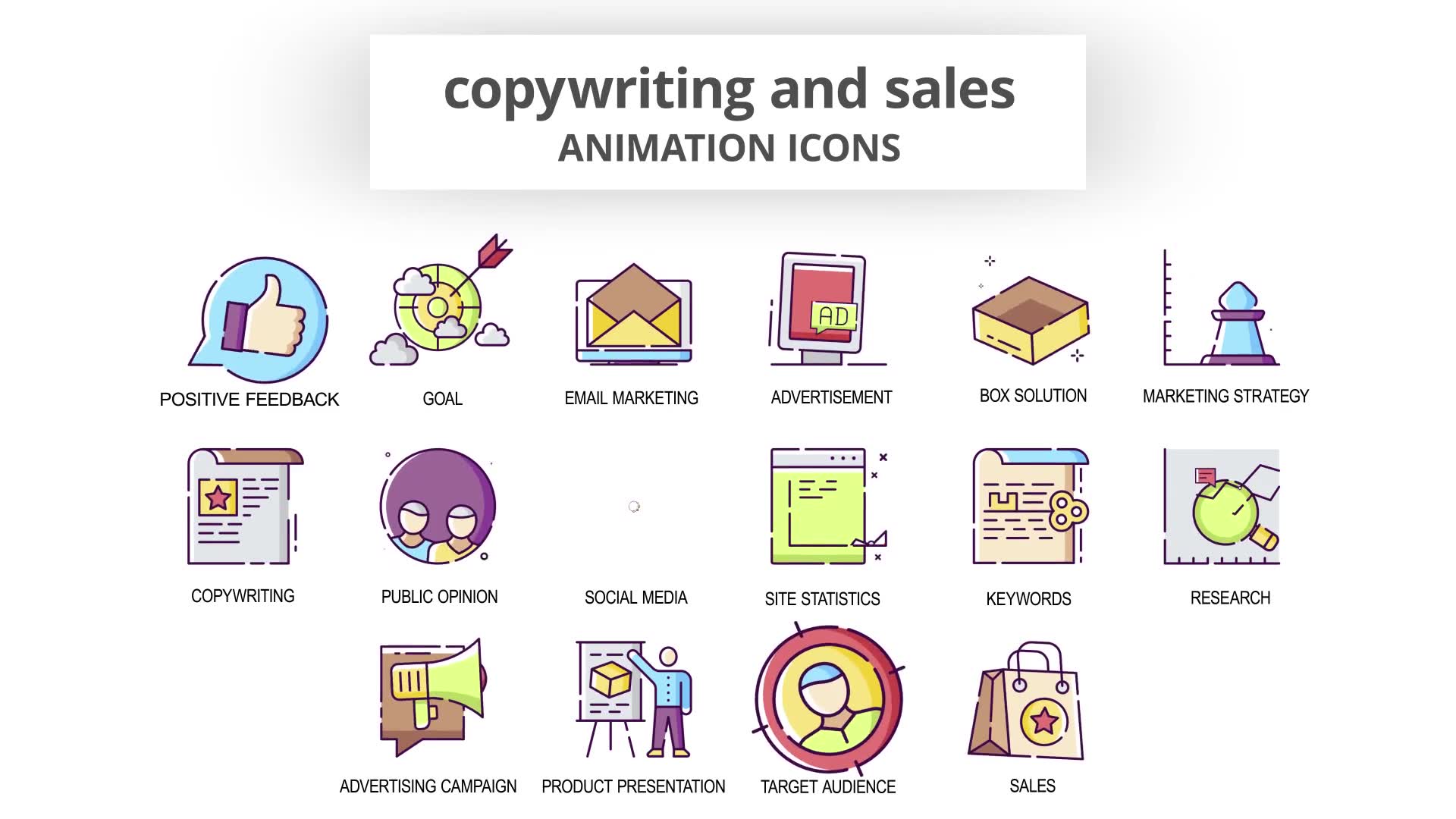 Copywriting & Sales Animation Icons Videohive 30041537 After Effects Image 6