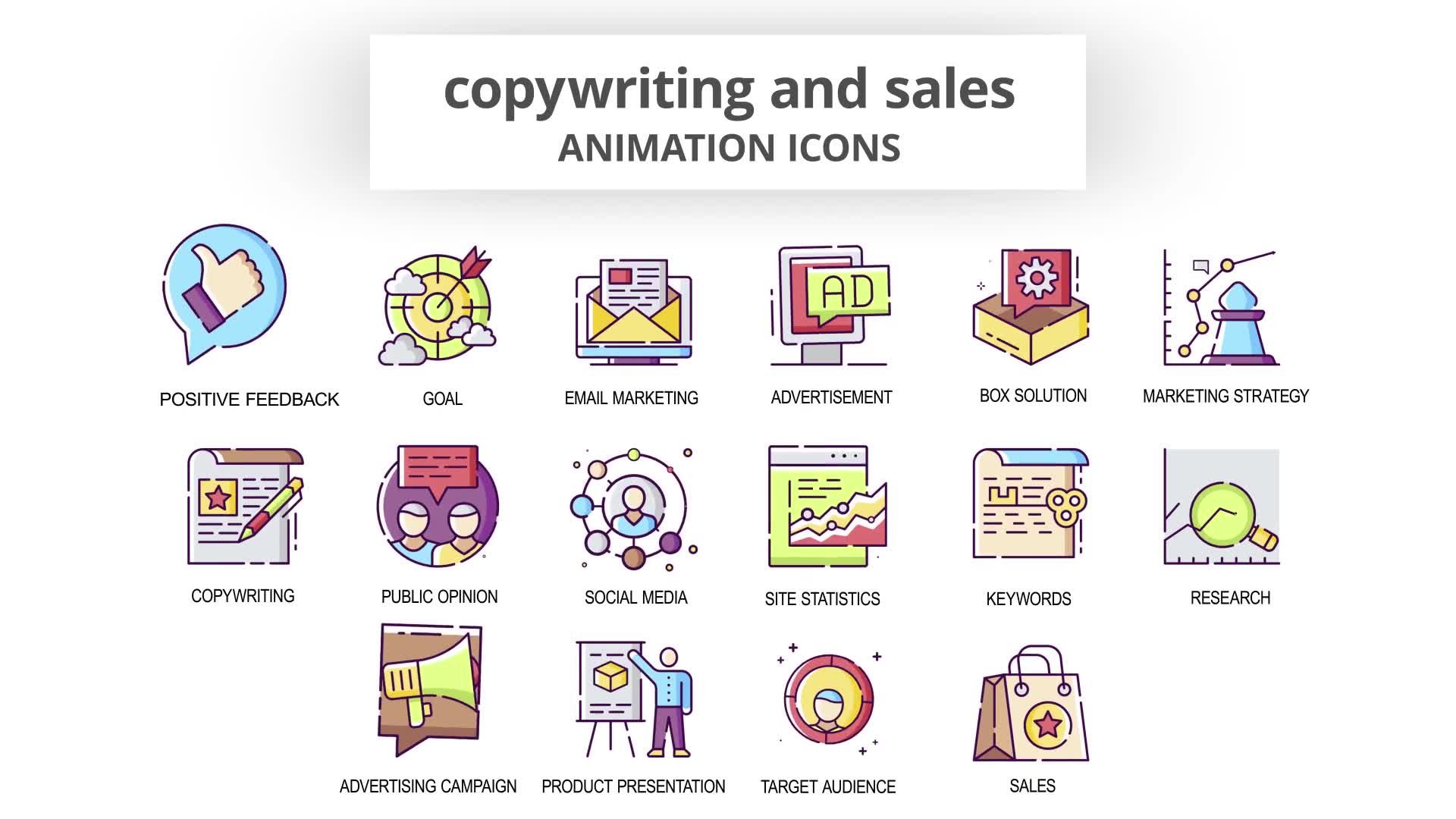 Copywriting & Sales Animation Icons Videohive 30041537 After Effects Image 7