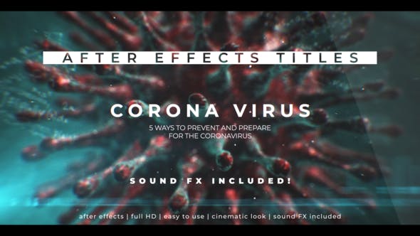 Corona Virus 3D Titles - 26286709 Videohive Download