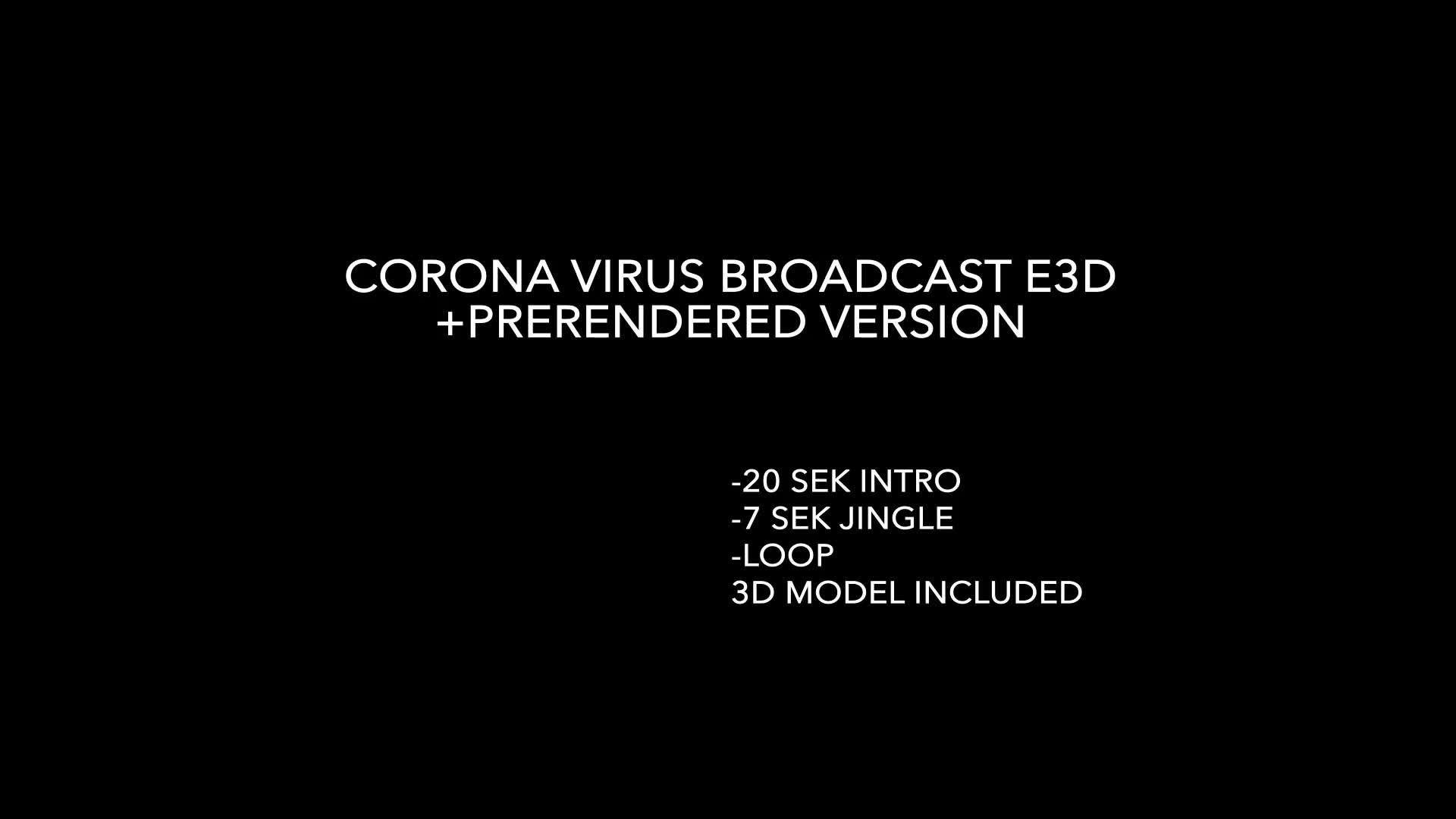 Corona Virus Broadcast E3D Videohive 26022033 After Effects Image 1