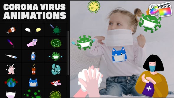 Corona Virus Hand Drawn Animations for FCPX - Download Videohive 34868029