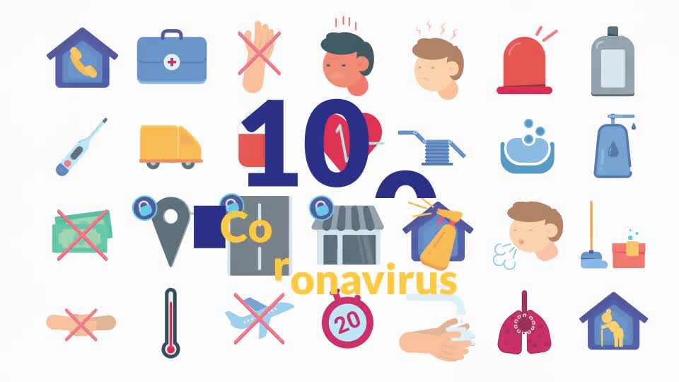 Corona Virus Icons Videohive 26721767 After Effects Image 1