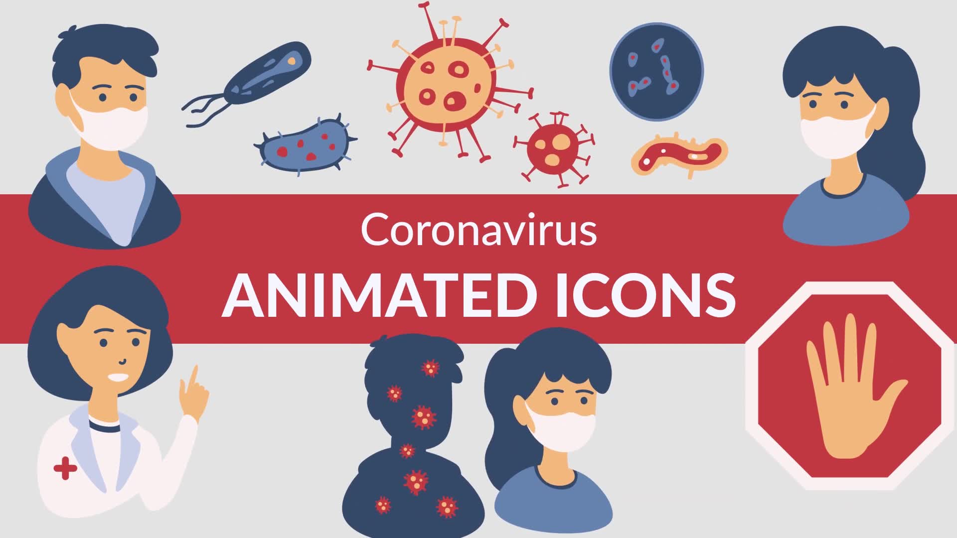 Corona Virus Medical Icons Videohive 26373635 After Effects Image 2