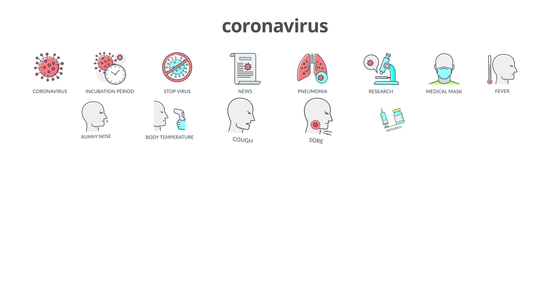 Coronavirus 36 Flat Animation Icons Videohive 26375823 After Effects Image 5